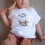 Pomchick | Personalised Easter T-Shirt Kids Custom Name Bunny Chick Egg Basket Spring Tee White