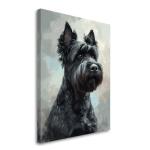 Bouvier Des Flandres Painted Illustration - Canvas Art Print, Canine Elegance, Dog Lover's Delight, Home Decor Accent, Detailed Portrait, Pet Enthusiast's Collectible
