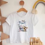 Pomchick | Personalised Easter T-Shirt Kids Custom Name Bunny Chick Egg Basket Spring Tee White