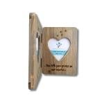 Pet Loss Dog or Cat Memorial Personalised Double Photo Frame Gift, Twin Wooden Picture Frame with Engraved Name, Paw Prints and the Quote You Left Your Paw Prints On Our Hearts