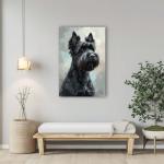 Bouvier Des Flandres Painted Illustration - Canvas Art Print, Canine Elegance, Dog Lover's Delight, Home Decor Accent, Detailed Portrait, Pet Enthusiast's Collectible