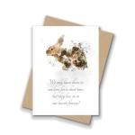 Rabbit Bunny Memorial Sympathy Quote, A5 Greeting Card, Animal Pet Loss, Gift, We only have them in our lives for a short time