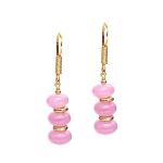 Gempires Lavender Quartz Beads Beaded Dangle Drop Earrings Handmade Crystal Jewelry For Women Hypoallergenic Dainty Gold Plated Earrings