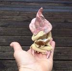 Fairy garden shy fairy, ceramic plant pot ornament, hand made and hand painted, reading a book of fairytales, pink hat and boots. Cross legged. ORIGINAL DESIGN MADE IN ENGLAND BY SALLY MOSS