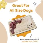 Dog Feeding Board Personalised Natural Pet Food Mat For Raw Dog Food Treats Dinner Plate Engraved Wooden Cat Licking Mat 30cm x 20cm