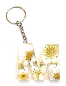 Letter Keyring, Handmade A-Z initial Daisy Keychain, Handmade Gift, Stocking Filler, Bridesmaids' Gift, Gift For Her, (M)