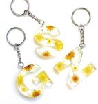 Letter Keyring, Handmade A-Z initial Daisy Keychain, Handmade Gift, Stocking Filler, Bridesmaids' Gift, Gift For Her, (M)
