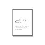 Lash Tech Definition Print, beauty gift, personalised lash Technician gift, Beautician gift, Present for Eyelash Technician, thank you gift (5x7)