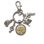 Not Throwing Away My Shot 20mm Handmade Glass cabochon Bag Clip Keyring Gift, Hamilton Musical Theatre Birthday Xmas Present