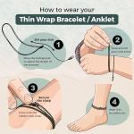 Made by Nami Adjustable Wrap Surfer Bracelet Women & Men - Thin String Bracelet with Snap Hook - Nautical Maritime Beach Jewelry - Handmade & Waterproof - Birthday Gift for Him - U (Coyote Silver)