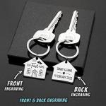 Wood's Good Set of 2 PERSONALISED Luxury Our First Home Keyring New House Owner Keyrings Housewarming Gifts for Couple New Home Gift Keyring New Homeowners Gift