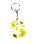 Letter Keyring, Handmade A-Z initial Daisy Keychain, Handmade Gift, Stocking Filler, Bridesmaids' Gift, Gift For Her, (M)