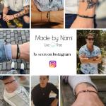 Made by Nami Adjustable Wrap Surfer Bracelet Women & Men - Thin String Bracelet with Snap Hook - Nautical Maritime Beach Jewelry - Handmade & Waterproof - Birthday Gift for Him - U (Coyote Silver)