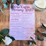 Who Knows Mummy Best Game – Baby Shower Game for Guests (Pink) – 10 Player Baby Shower Quiz Game – Fun Baby Shower Activity - Lovely Little Things