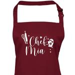 Pomchick - Personalised Name Kitchen Apron with Pockets Gift For Her Mum Mummy Woman Grilling Cooking Baking BBQ Women Aprons