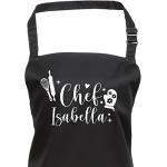 Pomchick - Personalised Name Kitchen Apron with Pockets Gift For Her Mum Mummy Woman Grilling Cooking Baking BBQ Women Aprons