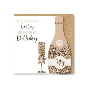 Personalised Handmade Birthday Card, 18th 21st 30th 40th 50th 60th 70th, Daughter, Niece, Friend, Sister, Auntie, Mum, Granddaughter