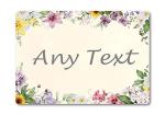 Personalised Any Text Floral Watercolour METAL Sign Plaque. Home Decor Wall Hanging. Indoor Outdoor Use. Garden Sign Greenhouse Welcome (A5 (197mm x 141mm))