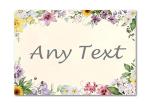 Personalised Any Text Floral Watercolour METAL Sign Plaque. Home Decor Wall Hanging. Indoor Outdoor Use. Garden Sign Greenhouse Welcome (A5 (197mm x 141mm))