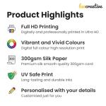 Beecreative Engagement Gifts For Couples, Personalised Engagement Present Ideas, Engaged Couple Gift, A5 A4 Prints and Frame