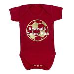 Arsenal Football Newborn Baby Bodysuit, Cutest Fan Red Romper (12-18 Months)
