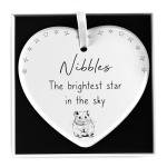 Beecreative Personalised Hamster Remembrance Gift - Hamster Pet Loss - Hamster Memorial Gifts - Any Name Pet Memorial Ceramic Ornament - With Gift Box