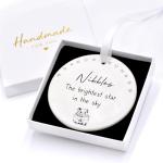 Beecreative Personalised Hamster Remembrance Gift - Hamster Pet Loss - Hamster Memorial Gifts - Any Name Pet Memorial Ceramic Ornament - With Gift Box