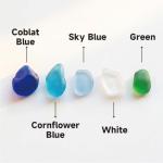 PEPELUALI Handmade 14K Gold Sea Glass Wire Wrap Drop Earrings Jewelry (White),Beach Earrings, Summer Gift, Ocean Jewelry Inspirational Gifts for Women, Mom, Sister