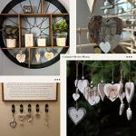 Heart-shaped Wooden Decorative Hanging Handmade Hearts Ornaments for Wedding Party Valentine Christmas Home Decoration Car Decor (#6, 1Pcs)