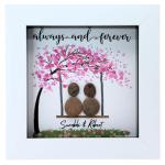 Personalised Couple Pebble Art Picture - Handmade Engagement, Valentines, Wedding & Anniversary Gifts for Him & Her, Cute Birthday Gift for Boyfriend/Girlfriend, His and Hers Couples Presents