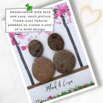 Personalised Couple Pebble Art Picture - Handmade Engagement, Valentines, Wedding & Anniversary Gifts for Him & Her, Cute Birthday Gift for Boyfriend/Girlfriend, His and Hers Couples Presents