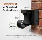 Corner Hose Guide for Garden Hose Wall Fence Mounted Hose Protector Roller Prevent Hose Kinks, Snags & Wear on Brick Corners Outdoor Heavy Duty Weatherproof Hose Guide for Garden Patio Yard (2, White)