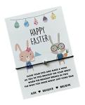 Gift for Easter | Easter wish bracelet | Hoppy bunnies | Bunny bracelet present