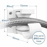 Corner Hose Guide for Garden Hose Wall Fence Mounted Hose Protector Roller Prevent Hose Kinks, Snags & Wear on Brick Corners Outdoor Heavy Duty Weatherproof Hose Guide for Garden Patio Yard (2, White)