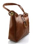 Luxury Women's Leather Handbag - Matte Brown - Spacious Interior - Durable Leather Handle - Genuine Italian Leather