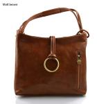 Luxury Women's Leather Handbag - Matte Brown - Spacious Interior - Durable Leather Handle - Genuine Italian Leather