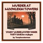 Murder at Moonleigh Towers | Host a 'Spooky' Murder Mystery Dinner Party Game for 6-8 (+1) players | Supplied on a USB memory stick | Prints everything to host a murder mystery game event