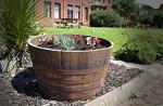 Large Recycled Solid Oak Whisky barrel Cask Rustic Planter for Garden