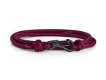 Eighty Eight Degrees Carabiner Climbing Bracelet, Handmade in The UK, Adjustable, Waterproof Climber Bracelet (Maroon & Black)