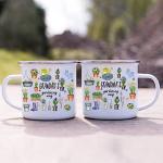 Personalised Enamel Gardening Mug Garden Gift for Him And Her Couple Present Allotment Head Gardener Grandma's Grandad's gardening mug