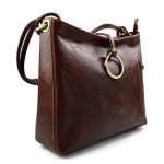 Luxury Women's Leather Handbag - Brown Shoulder Bag - Italian Made - Elegant and Stylish Women's Purse