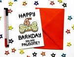 Birthday Card For The Dog, Fourth Birthday Card For Fur Baby, Furry Child, Puppy, Family Pet, 4th Barkday