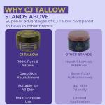 Beef Tallow Whipped Cream Moisturiser – Neroli Essential Oil, Rosehip Oil, Jojoba Oil & Vitamin A,D,E,K | Face & Body | 100% Organic Grass Fed Tallow | Made in Hampshire UK by (CJ TALLOW) Net Wt 60ml