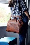 Handmade Womens Leather Handbag Shoulder bag backpack all-in-one multi-functional