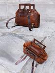 Handmade Womens Leather Handbag Shoulder bag backpack all-in-one multi-functional