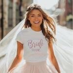 Pink Positive Bride to Be Shirt for Hen Party - Hen Do Bridal T-Shirt (XL) White