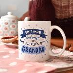 Worlds best grandad mug | gifting ideas for him | sentimental presents for grandfather grandpa mugs | gifts for men birthday Christmas from grandchildren