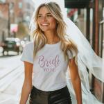 Pink Positive Bride to Be Shirt for Hen Party - Hen Do Bridal T-Shirt (XL) White