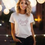 Pink Positive Bride to Be Shirt for Hen Party - Hen Do Bridal T-Shirt (XL) White