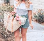 FRENCH BASKET with double flat leather handles, straw bag, beach bag, basket bag, straw basket, shopping basket, wicker basket with handle, wicker basket (Large)